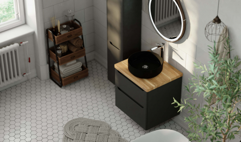 Мебель для ванной Jorno Wood 60, серый