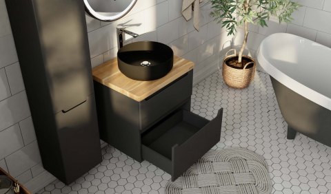 Мебель для ванной Jorno Wood 60, серый