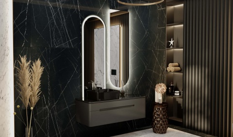 Мебель для ванной Jorno Shine 120, антрацит