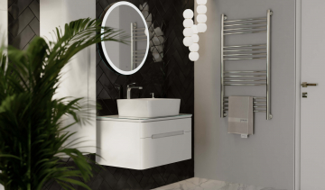 Мебель для ванной Jorno Shine 75, белый подвесной