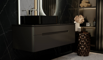 Мебель для ванной Jorno Shine 120, антрацит