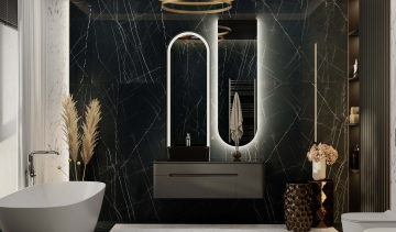 Мебель для ванной Jorno Shine 120 с МФУ, антрацит