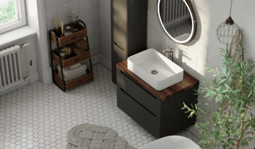 Мебель для ванной Jorno Wood 80, серый